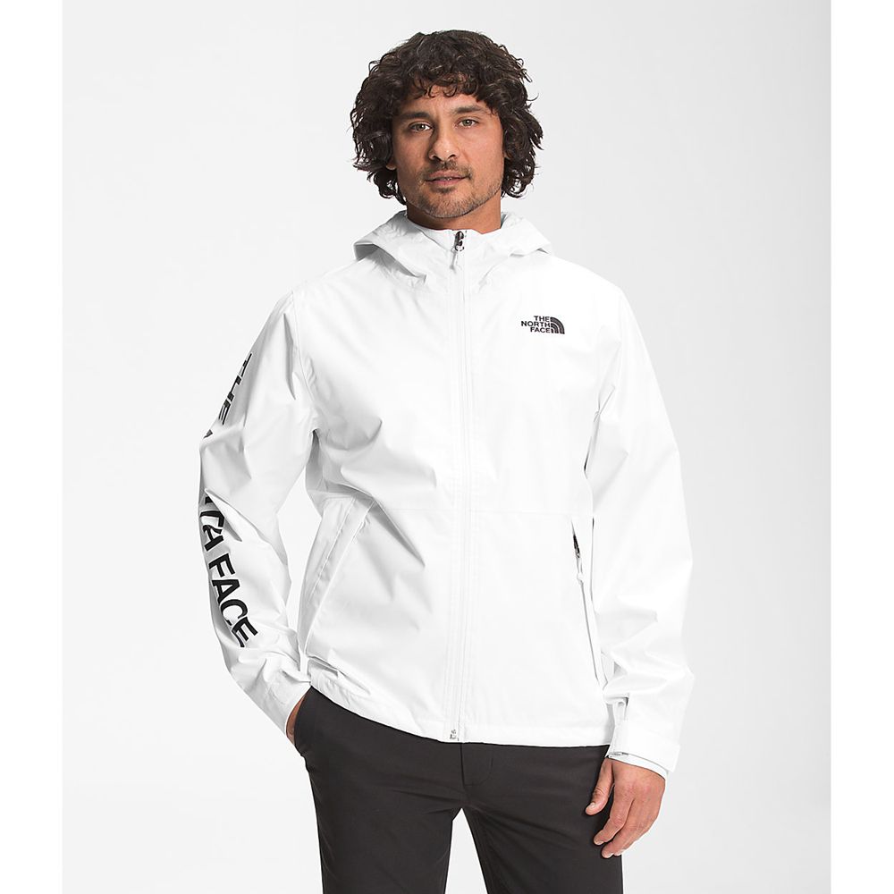 The North Face Fleece Jacket Mens Australia - The North Face Printed Novelty Millerton White Dryvent